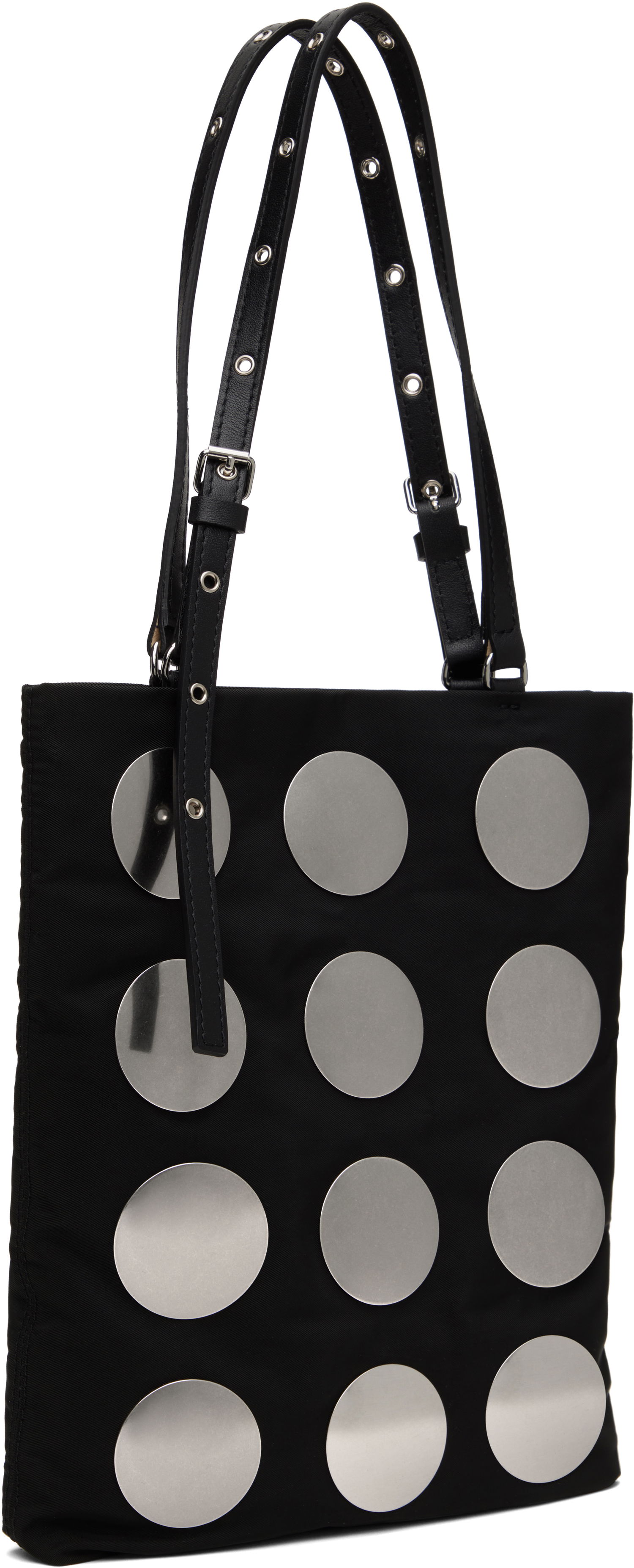 Tote bag We11done We11done Round Studded Mini Tote Črna | WD-AB0-25-476-U-BK, 1