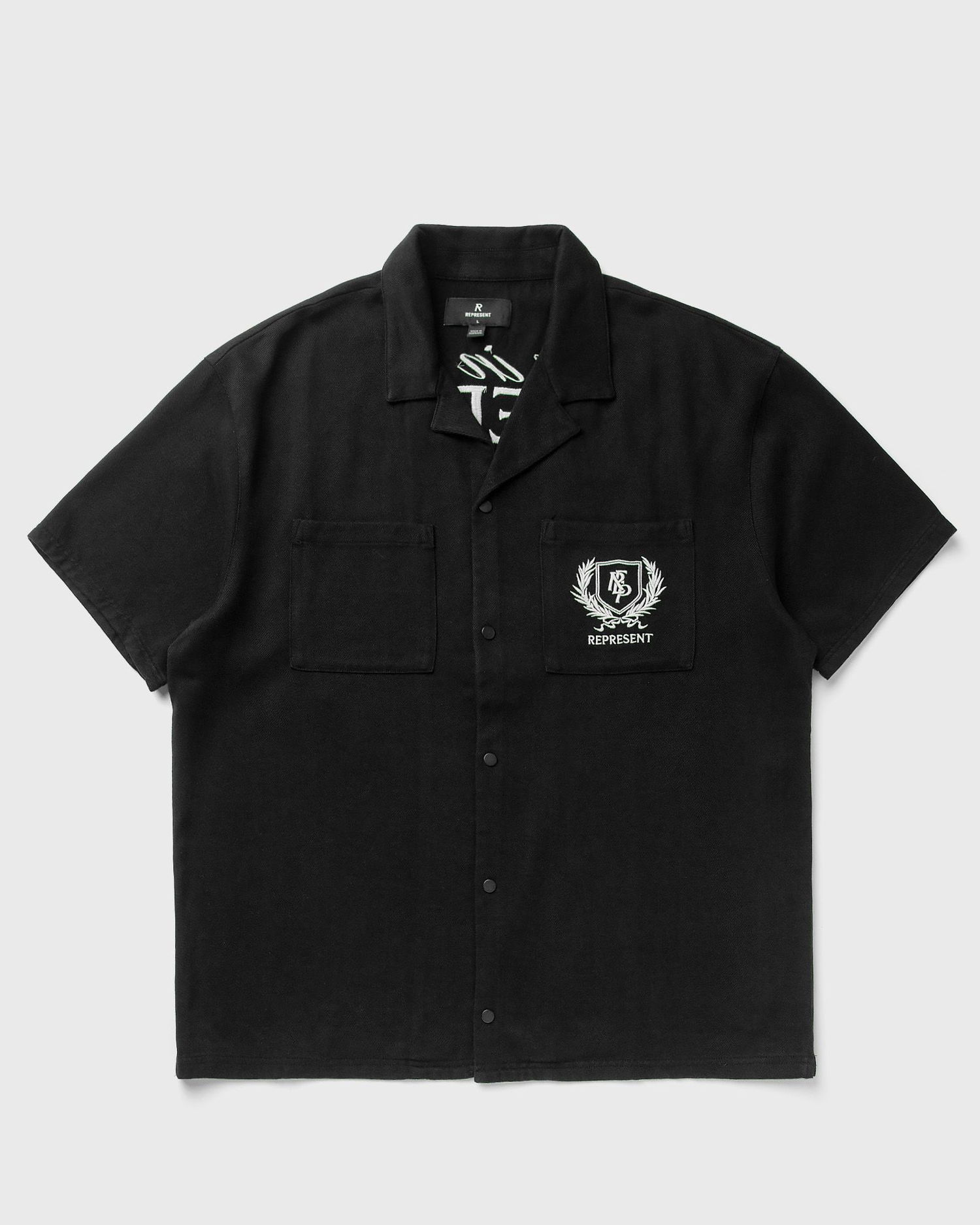 Srajce Represent Clo REPRESENT Crest Resort Shirt Črna | MLM2971-01, 1