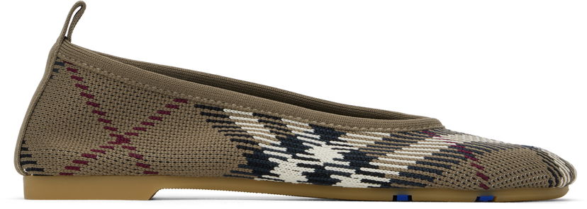 Obleke Burberry Burberry Check Ballerina Flats Rjava | 8101054