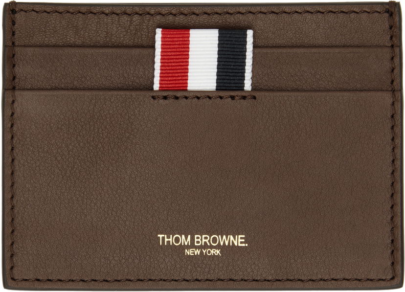 Denarnica Thom Browne Thom Browne Soft Calf Leather Single Card Holder Rjava | MAW020L-L0117
