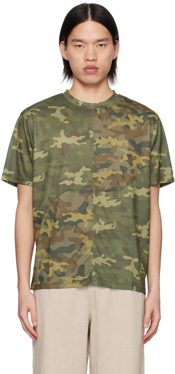 Majica Dime Khaki Camo T-Shirt Zelena | DIMESP249GRN