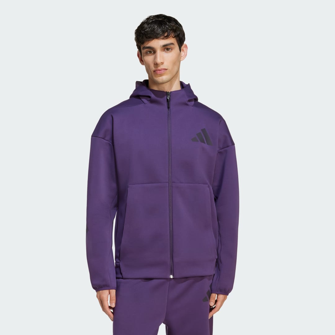 Jakna adidas Performance Z.N.E. Full-Zip Hooded Jacket Lila | KB7124, 0