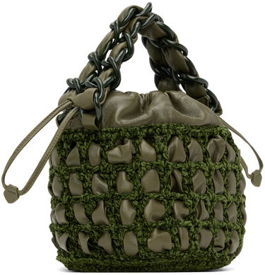 Torbica BY FAR BY FAR Cass Crocheted Drawstring Bag Zelena | 23CRCSACMLGCHLLSMA, 2