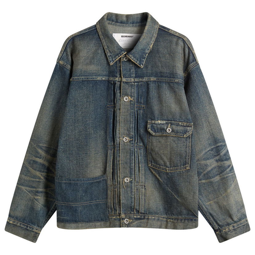 Jakna Neighborhood Savage Denim Type-1 Jacket Modra | 252XBNH-JKM02-IND