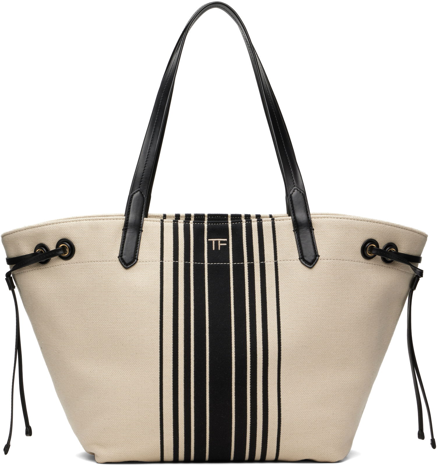 Tote bag Tom Ford TOM FORD Large Striped Tote Bež | L1876-TCN056G, 0