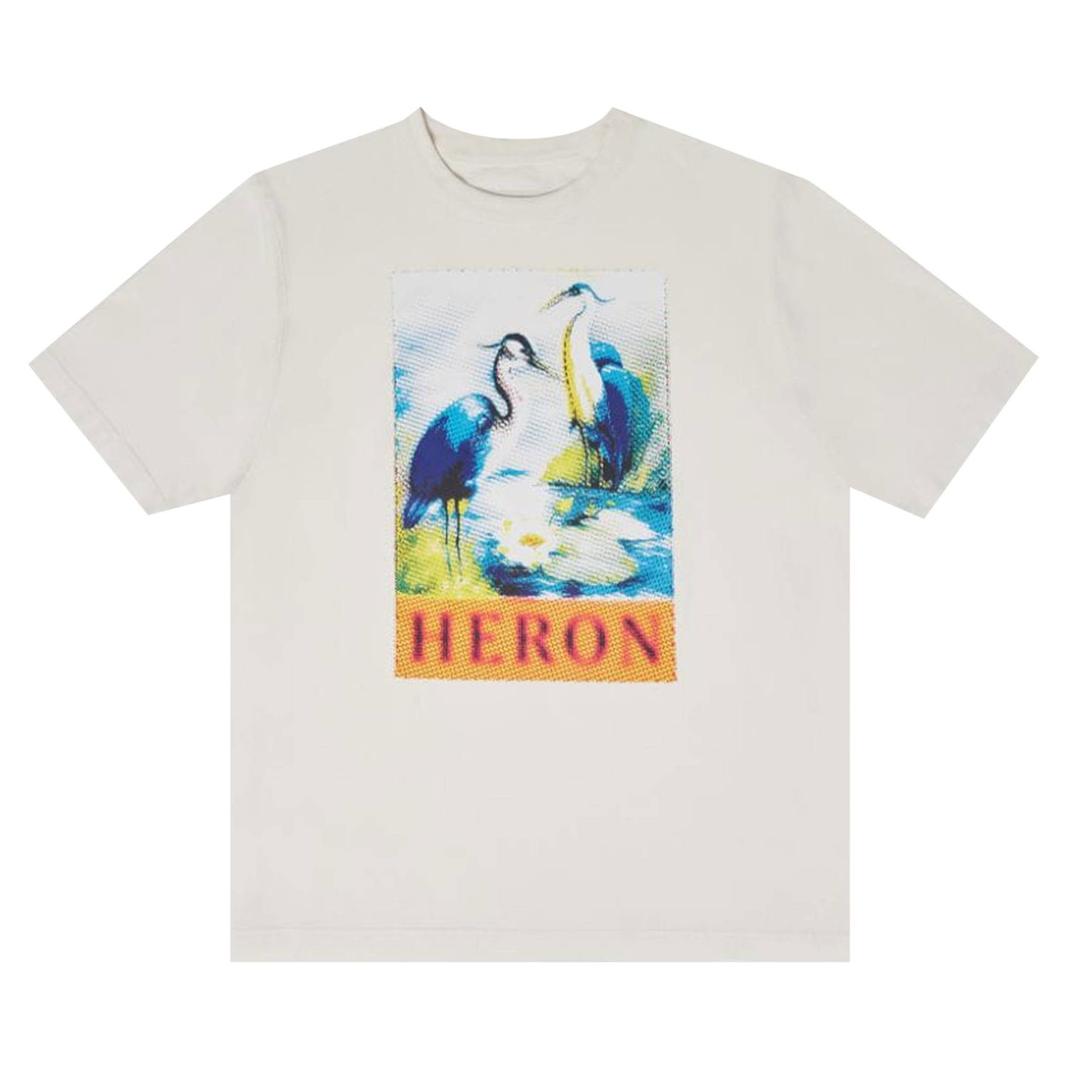 Majica HERON PRESTON Halftone Heron Short-Sleeve Tee Bela | HMAA032F22JER0140146, 1