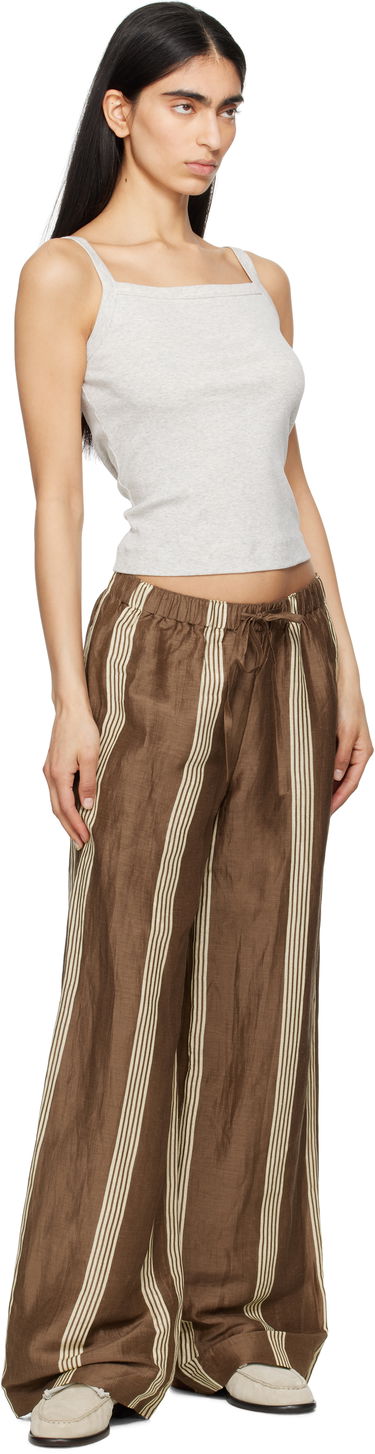 Hlače rag & bone rag & bone Olivia Linen Trousers Rjava | WAW25S70219321, 3