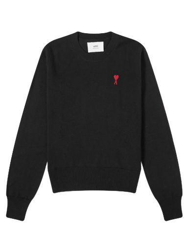 Pleteni pulover AMI Small ACD Knit Sweater Črna | BFFKS111-KN0025-001