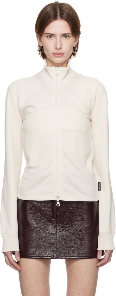 Pleteni pulover Courrèges Courrèges Scuba Interlock Track Jacket Bela | 125JVE110JS0091, 0