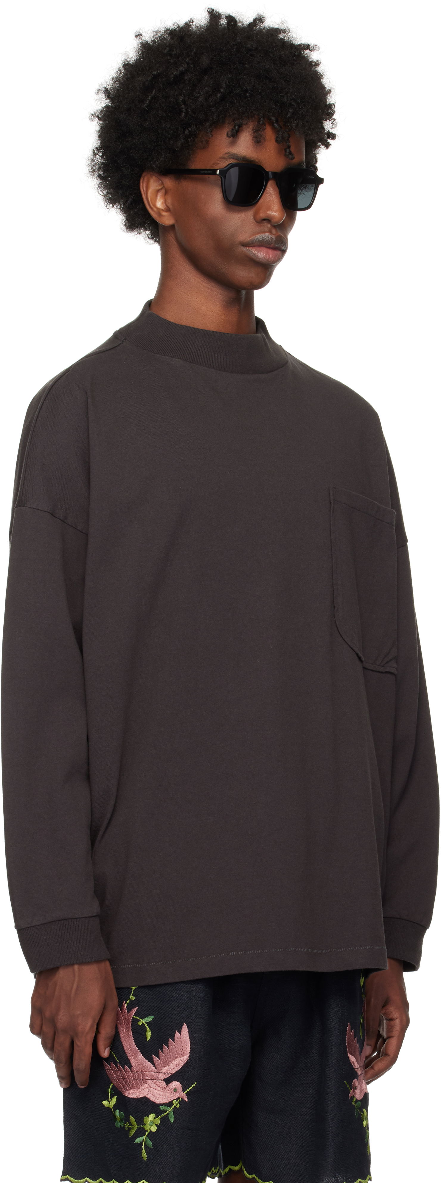 Pleteni pulover Bode Bode Barry Mockneck T-Shirt Rjava | MRF24CS027, 1