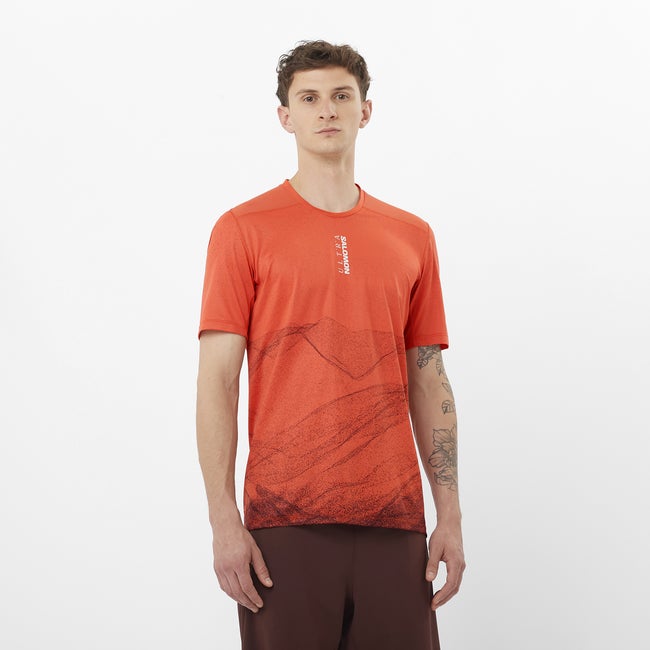 Majica Salomon S/LAB Ultra Print T-Shirt Oranžna | LC2449700