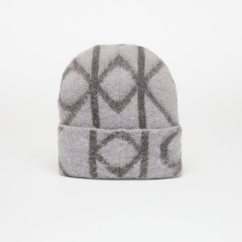Beanie CALVIN KLEIN Emblem Aop Brushed Beanie Siva | LV04D8071G N3Z