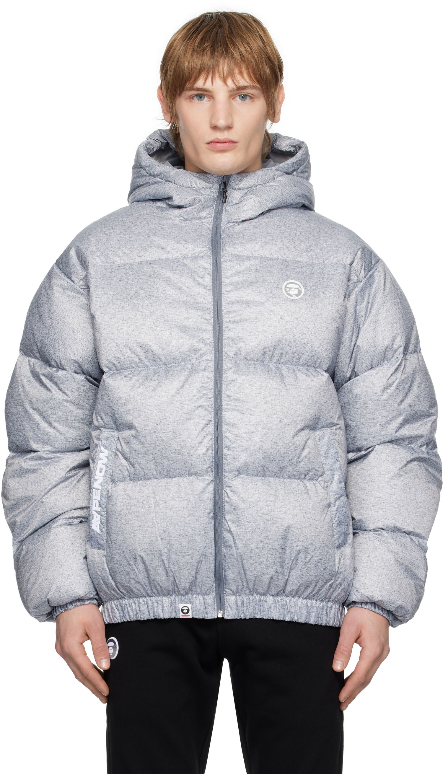 Puhovka AAPE by A Bathing Ape AAPE by A Bathing Ape 'AAPE NOW' Down Jacket Siva | AAPDNM7654XANGY2, 0