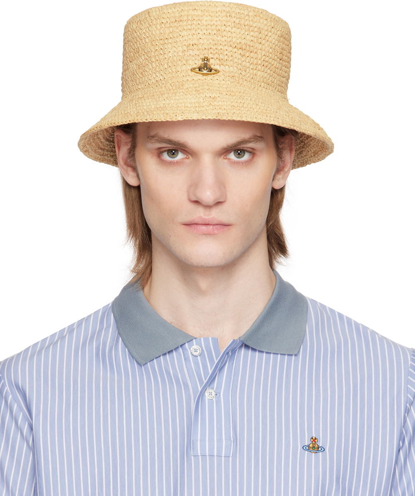 Klobuk Vivienne Westwood Vivienne Westwood Raffia Bucket Hat Bež | 81020009-K005N-