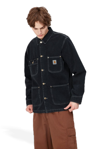 Plašči Carhartt WIP OG Chore Coat "Black heavy stone wash" Črna | I031896_89_60