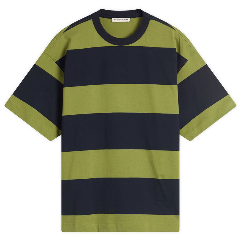 Majica YMC YMC Triple Stripe T-Shirt, Size Large Zelena | P6YMD-40