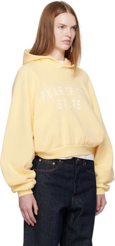 Pulover Fear of God Fear of God ESSENTIALS Cropped Fleece Raglan Hoodie Rumena | 192SP257828FW, 1