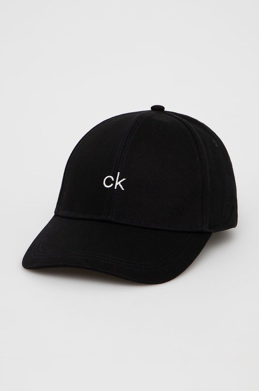 Kapa CALVIN KLEIN Black Cap with Applique Črna | K50K506087.NOS
