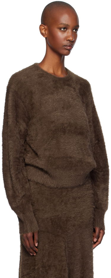 Pleteni pulover Helmut Lang Helmut Lang Eyelash Apex Women's Sweater Rjava | O06HW707, 1