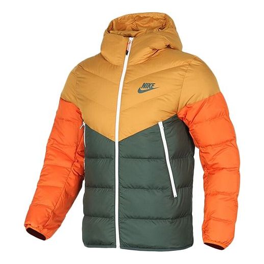 Puhovka Nike Sportswear Hooded Down Jacket Oranžna | CU0226-727