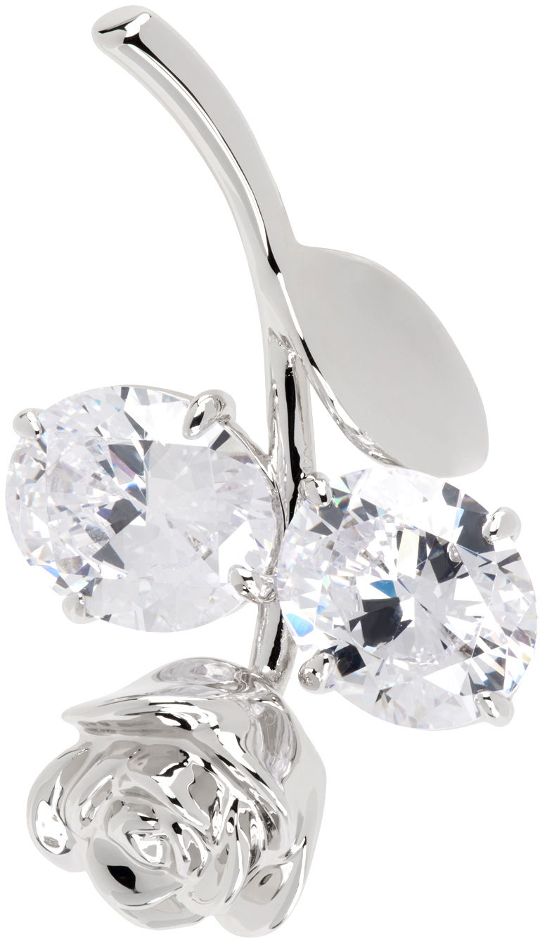 Uhani SHUSHU/TONG SHUSHU/TONG YVMIN Edition Upside Down Rose Single Earring Kovinski | 22329SLV00DR