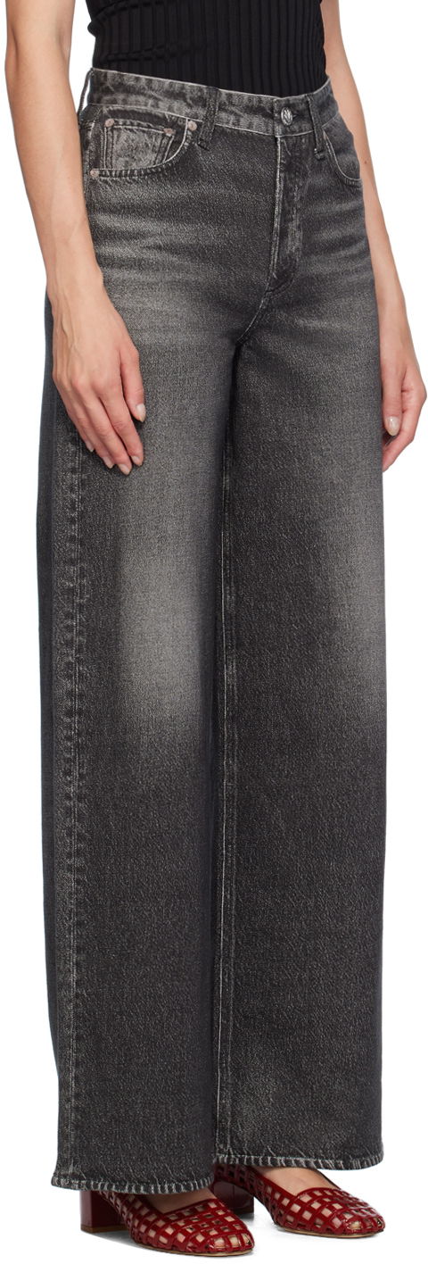 Kavbojke rag & bone Miramar Sofie Full Length Wide-Leg Trousers Črna | WCW24F70018201, 1