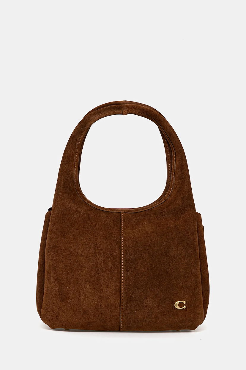 Torba za čez ramo Coach Coach Lana Suede Shoulder Bag Rjava | CBZ96