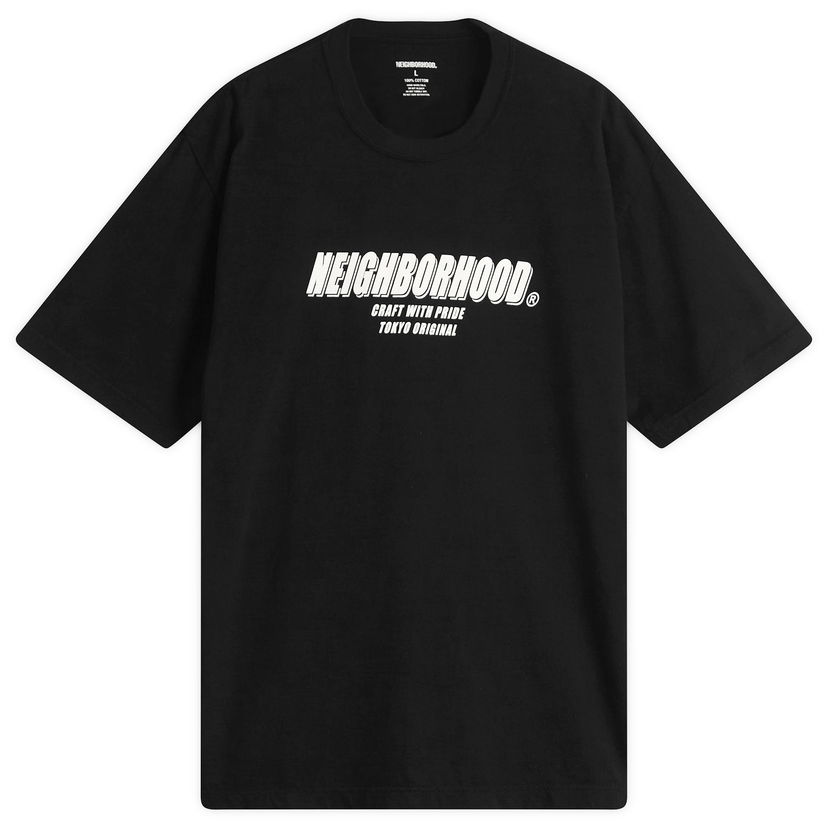 Majica Neighborhood SS-1 T-Shirt, Size Large Črna | 251PCNH-ST01-BLK