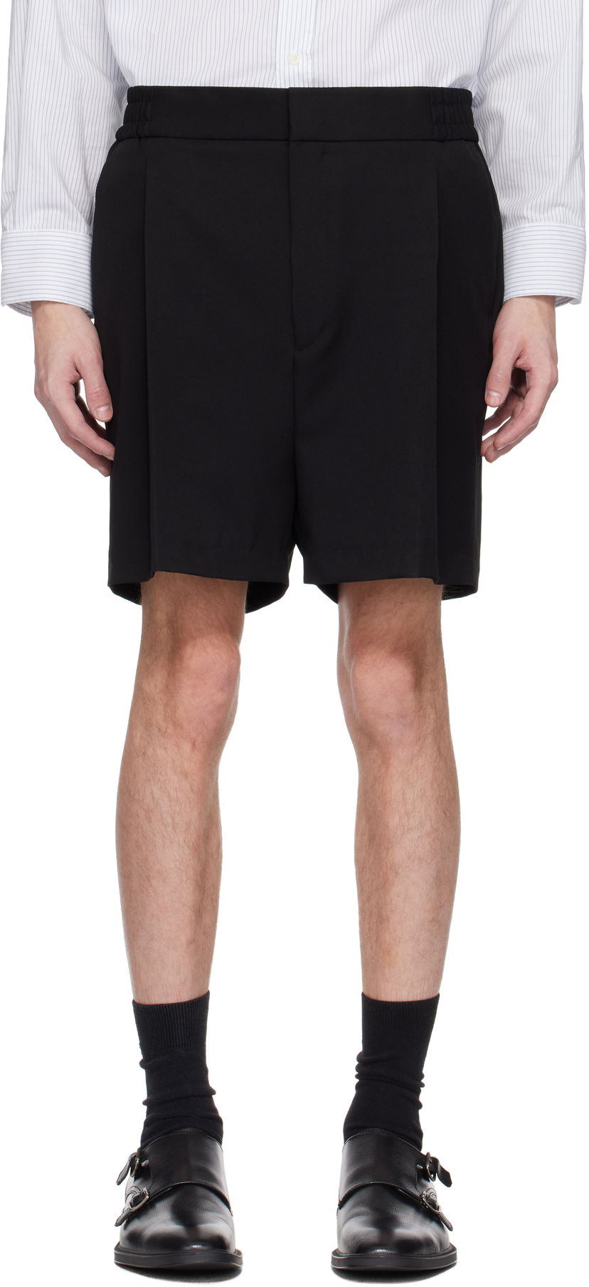 Kratke hlače BOSS Hugo Pleated Shorts Črna | 50540339