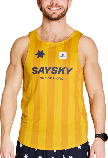 Majica brez rokavov Saysky Saysky Stripe Combat Singlet Rumena | nmrsi31c-008, 0