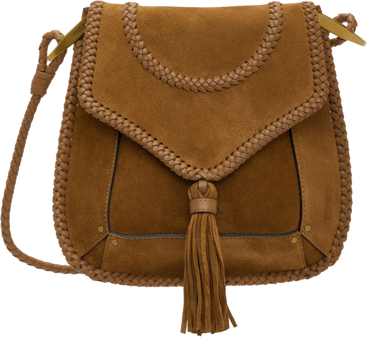 Torba za čez ramo ISABEL MARANT Isabel Marant Anahi Suede Shoulder Bag with Tassel Rjava | PP0342FA-C2C11M, 0
