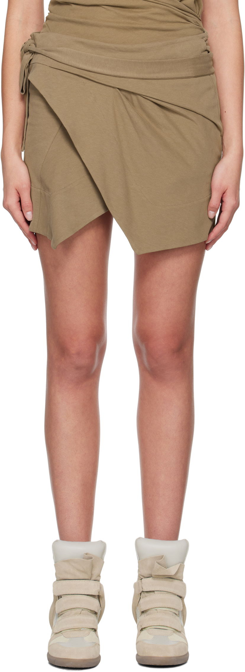 Krila ISABEL MARANT Wrap Design Mini Skirt Zelena | 25PJU0198FD-A1N41I