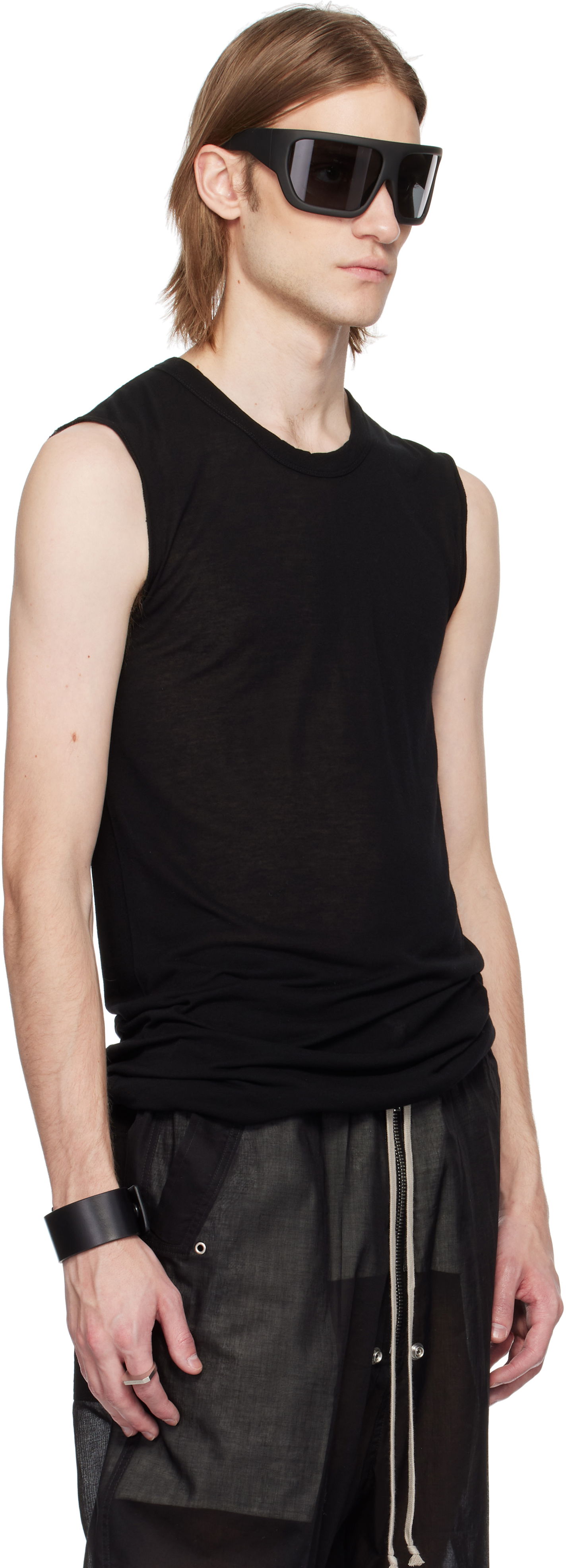 Majica brez rokavov Rick Owens Rick Owens Hollywood Tank Top Črna | RR01E5152 UC, 1