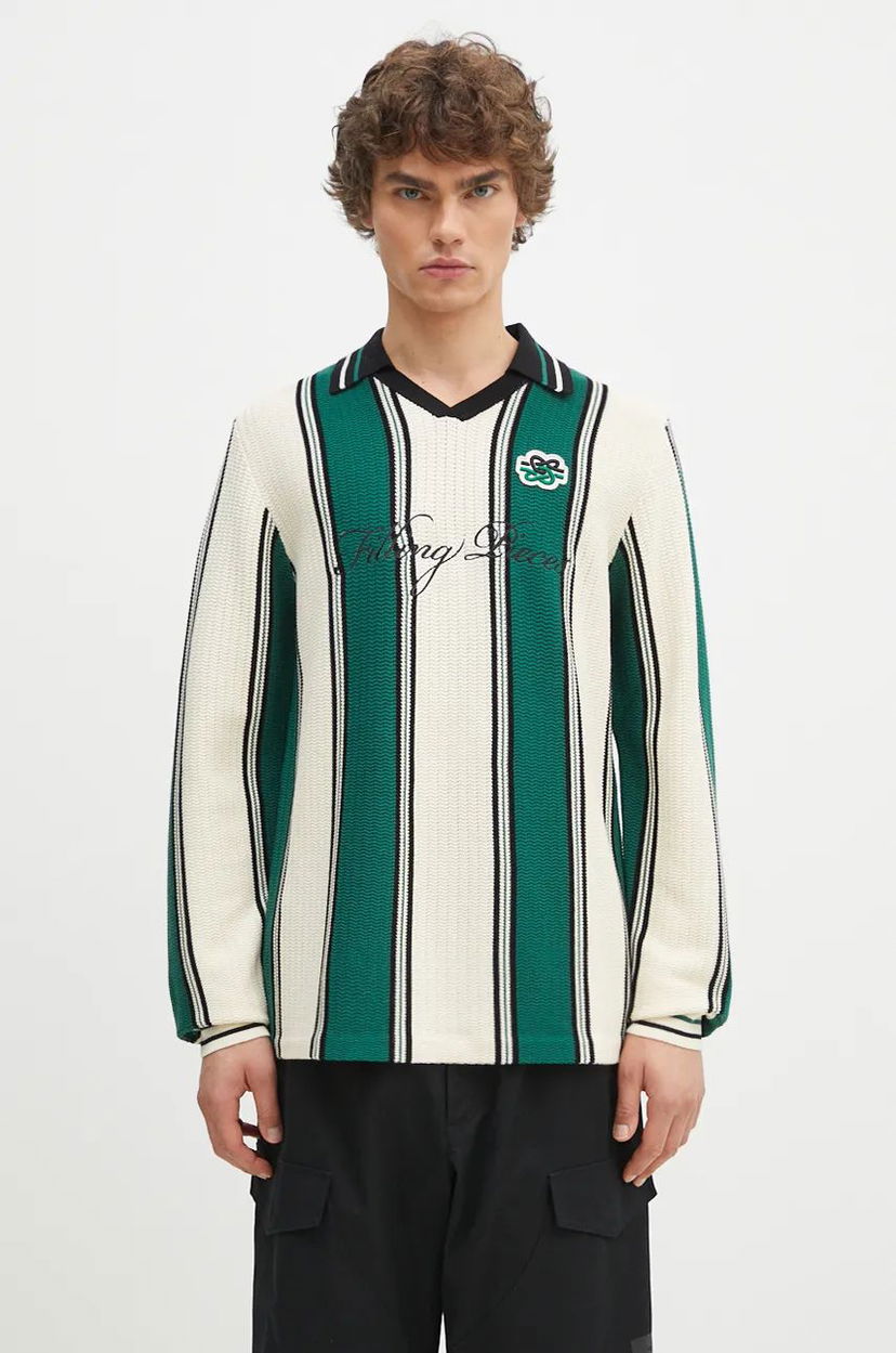 Dres Filling Pieces Knit Football Jersey Zelena | 91099041926