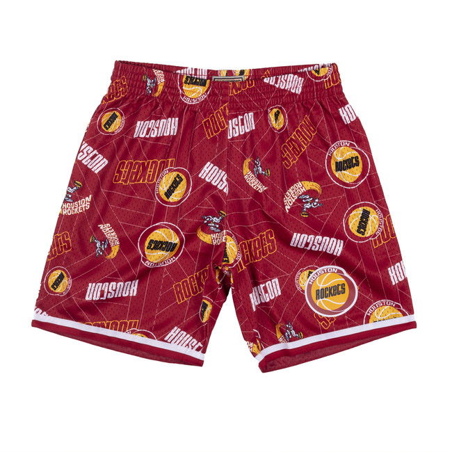 Kratke hlače Mitchell & Ness Houston Rockets Swingman Short Rdeča | SHORBW19082-HROPTRD, 0