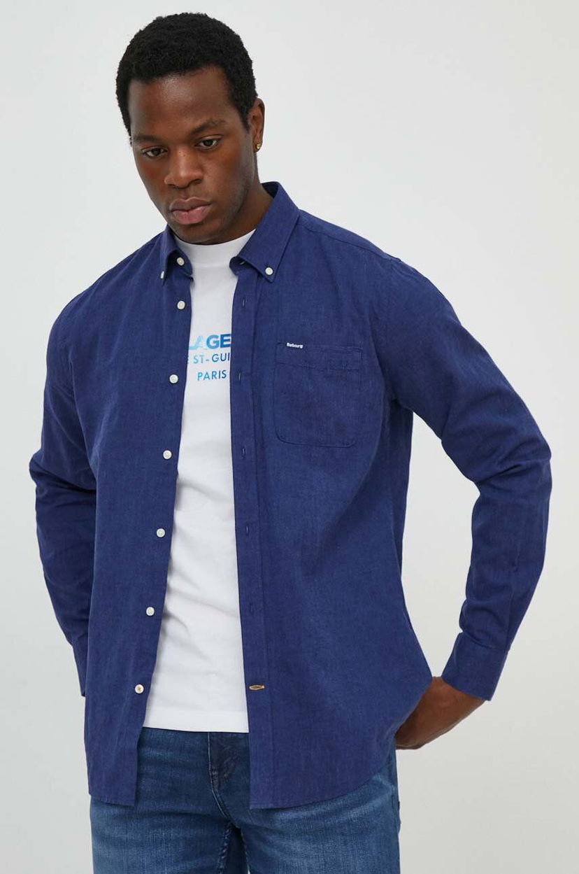 Srajce Barbour Barbour Slim Fit Button-Down Shirt Mornarica | MSH5090