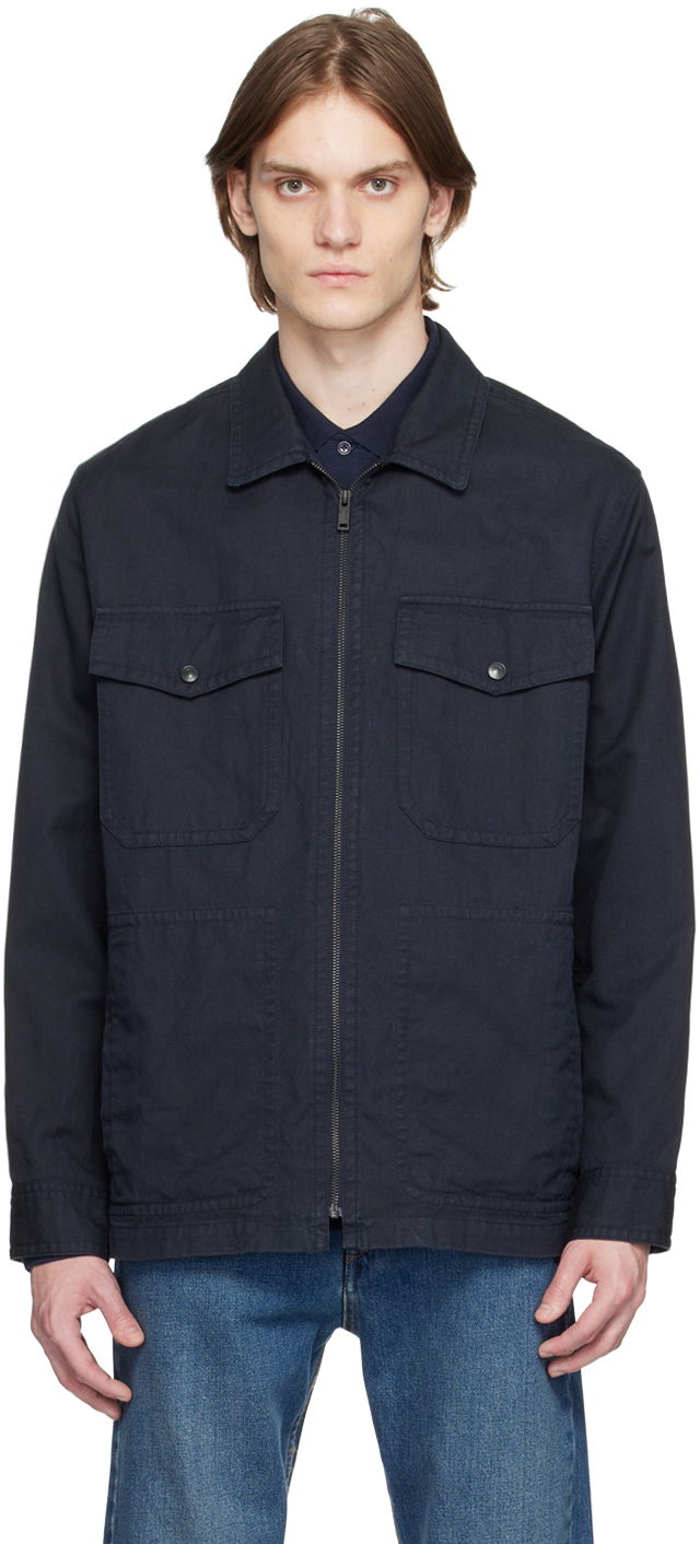 Vetrovka ISABEL MARANT Piezo Zip-Up Cotton-Linen Jacket Črna | 23PVE0056HA-A1G24H