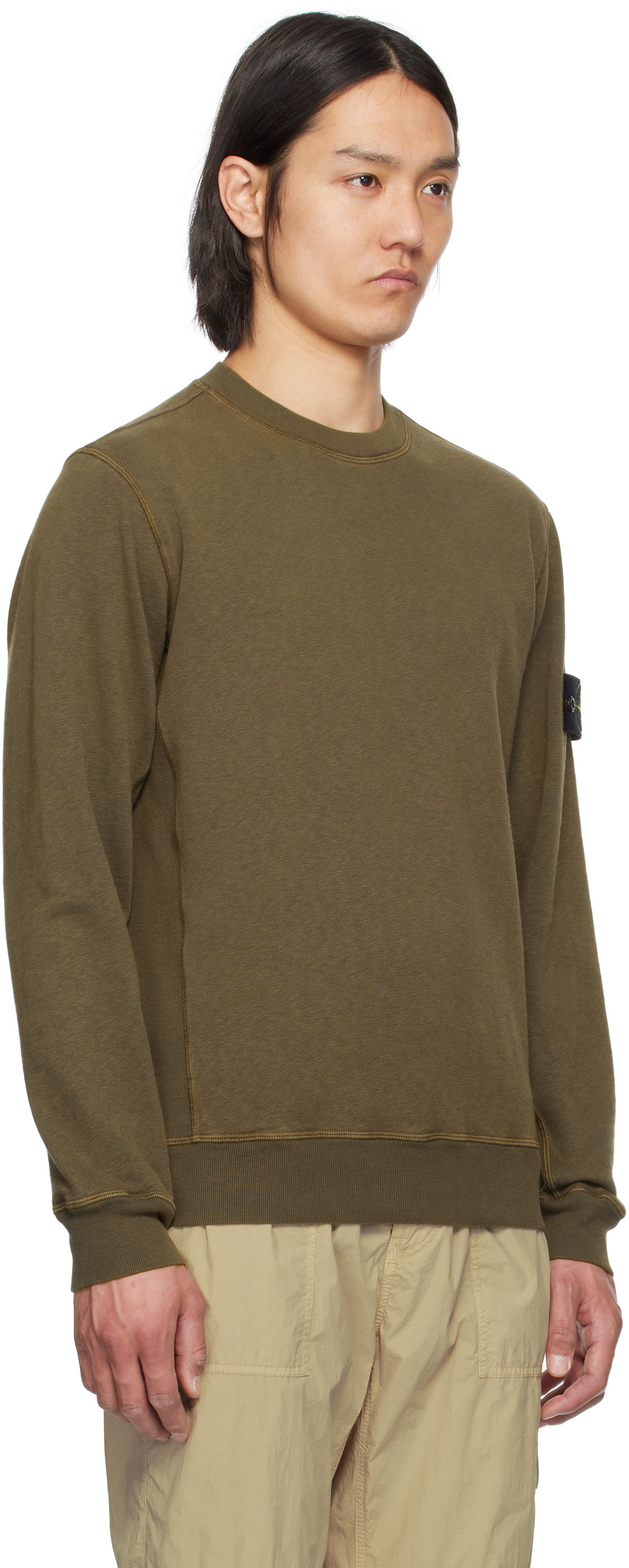Pleteni pulover Stone Island Stone Island Fleece Sweatshirt Zelena | K1S15 6100020 S0060, 1