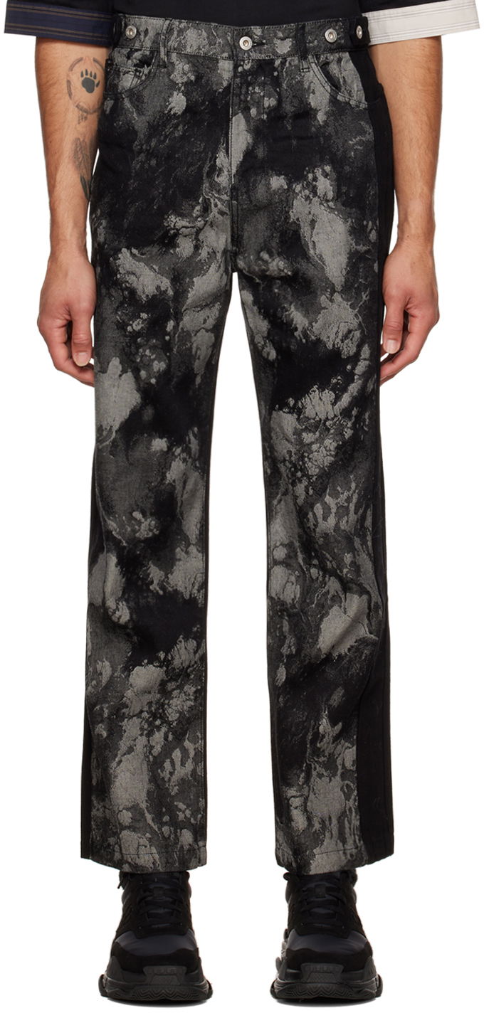 Kavbojke Feng Chen Wang Feng Chen Wang Paneled Jeans Črna | FUF14TR03