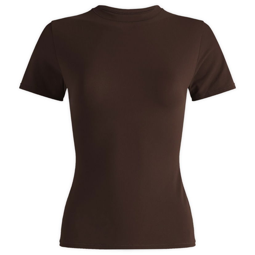 Majica SKIMS SKIMS Fits Everybody Short Sleeve T-Shirt, Size Large Rjava | AP-TSH-0649-COA