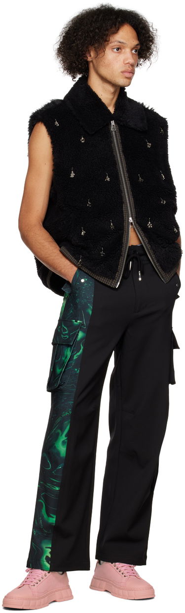Telovnik Feng Chen Wang Feng Chen Wang Embellished Faux-Fur Vest Črna | FUF14VS03B, 3