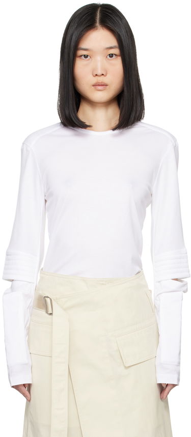 Majica Helmut Lang Helmut Lang Astro Crew Long Sleeve T-Shirt Bela | O05HW502, 0