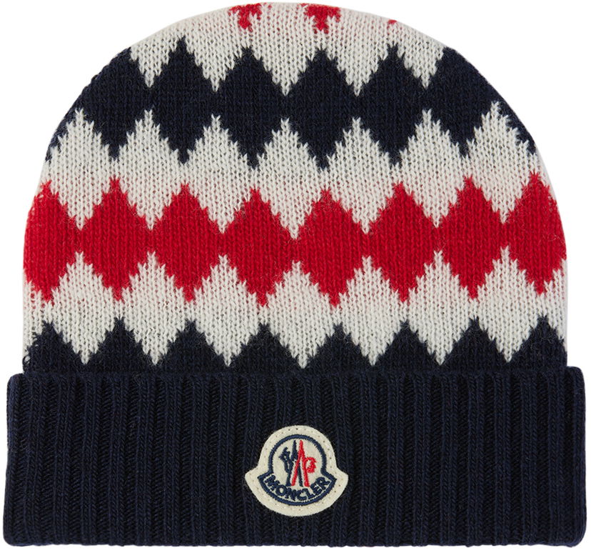 Beanie Moncler Argyle Beanie Rdeča | J29513B00008M1241