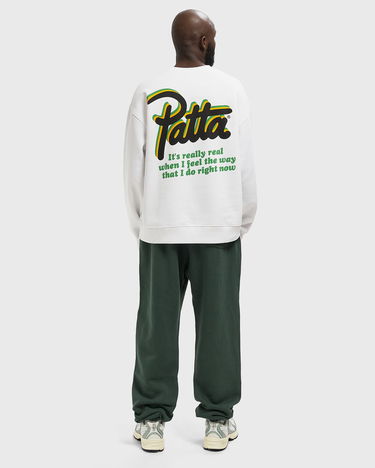 Pulover Patta Block Party Graphic Crewneck Sweater Bela | POC-AW25-2050-315-0008-087, 1