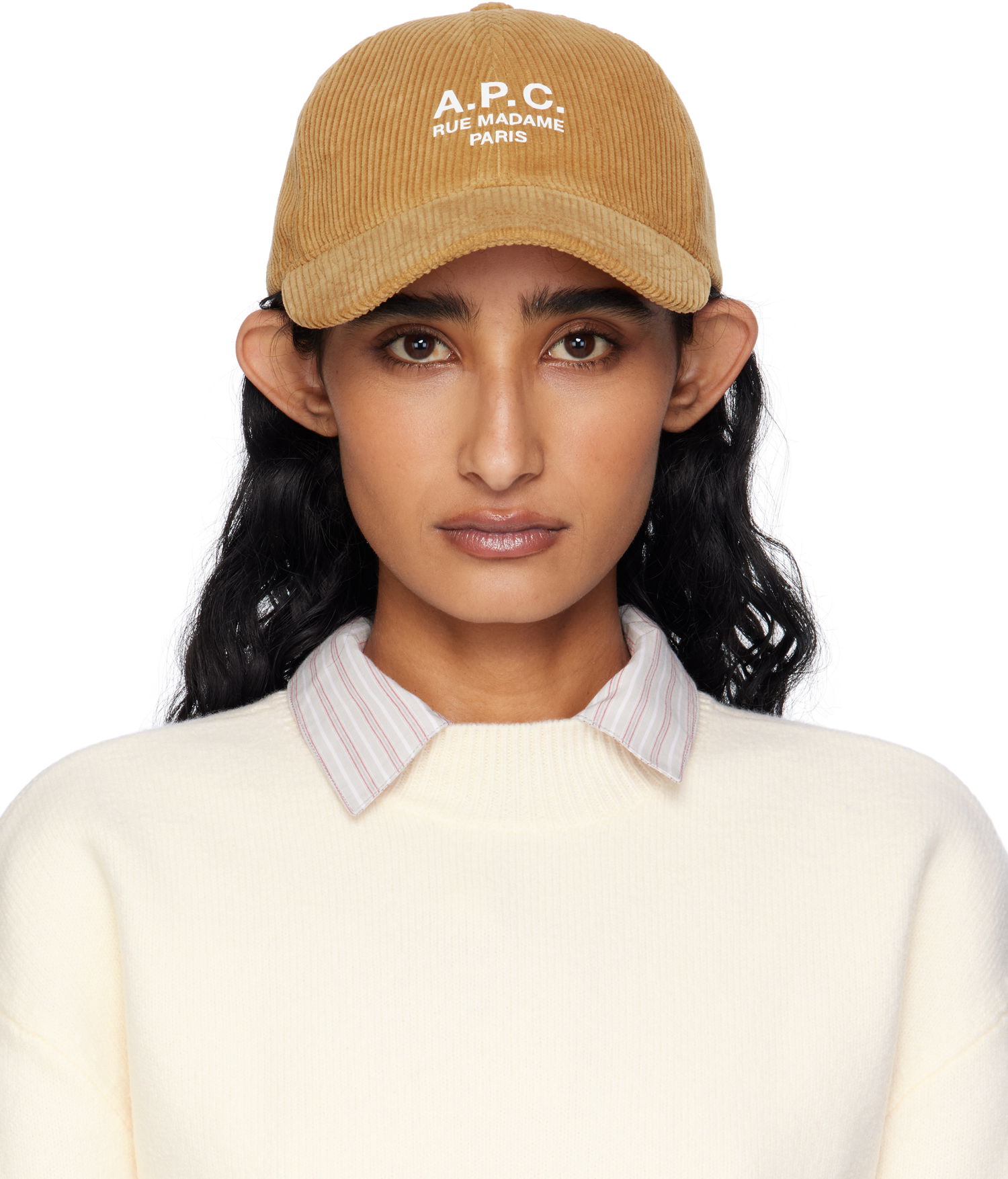 Kapa A.P.C. A.P.C. Charlie 'Rue Madame' Corduroy Baseball Cap Bež | COHBB-M24163, 0