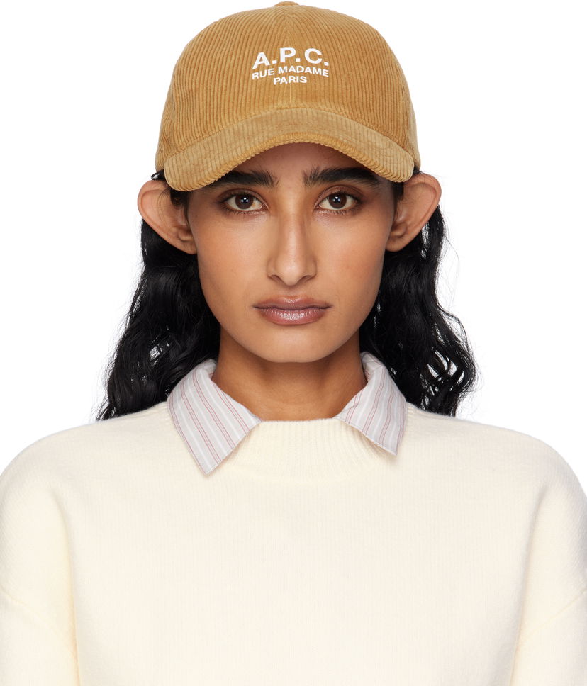 Kapa A.P.C. A.P.C. Charlie 'Rue Madame' Corduroy Baseball Cap Bež | COHBB-M24163