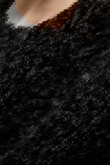 Plašči STAND STUDIO Stand Studio Renata Long Curly Coat Črna | 66551.9396, 5