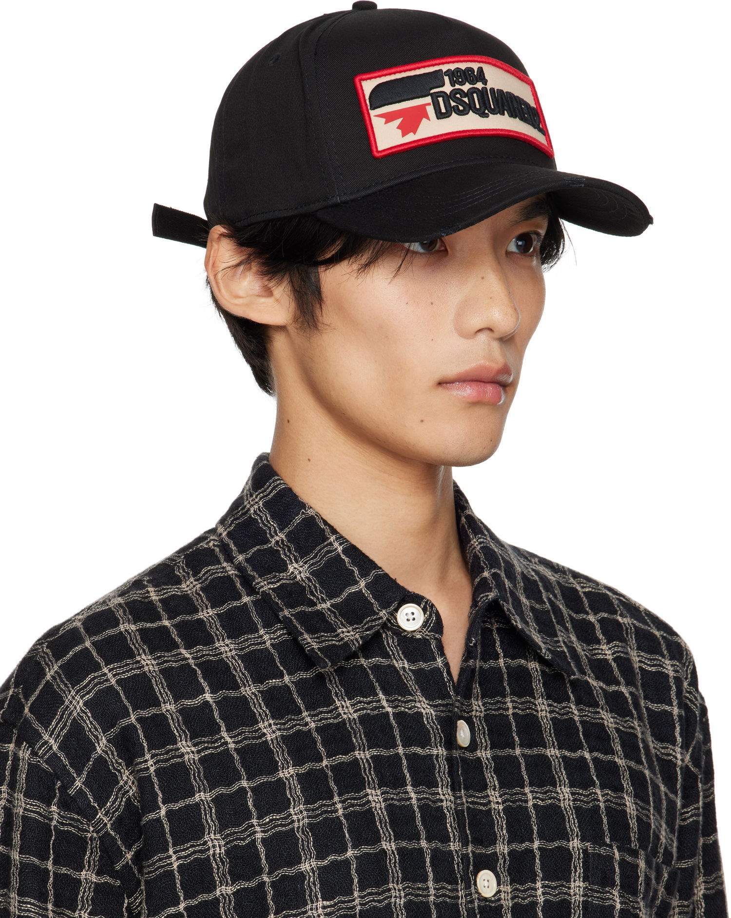 Kapa DSQUARED2 Dsquared2 Logo Patch Baseball Cap Črna | BCM0563_05C00001_2124, 1