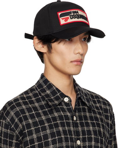 Kapa DSQUARED2 Dsquared2 Logo Patch Baseball Cap Črna | BCM0563_05C00001_2124, 1