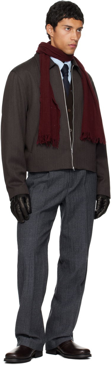 Šala OUR LEGACY Our Legacy Cottage Scarf Bordo | A4258CCM, 1